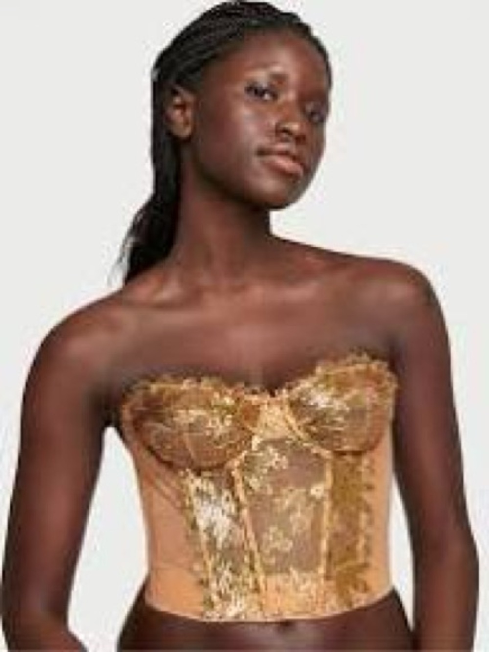 Victoria’s Secret gold sequin bustier sz m